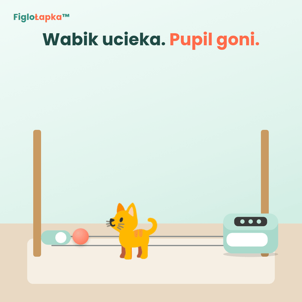 FigloŁapka™ – samobieżna zabawka do gonitwy dla kota i psa