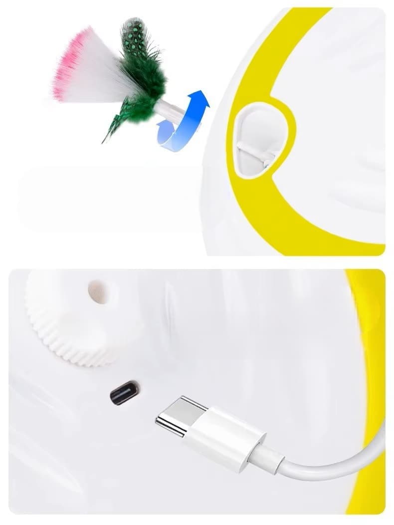 KociZaczajka™ – Interaktywna Zabawka z Wyskakującą Myszką i Piórkiem