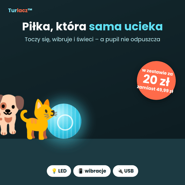 FigloŁapka™ – samobieżna zabawka do gonitwy dla kota i psa